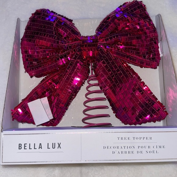 Bella Lux Bow Tree Topper PINK - Picture 3 of 8